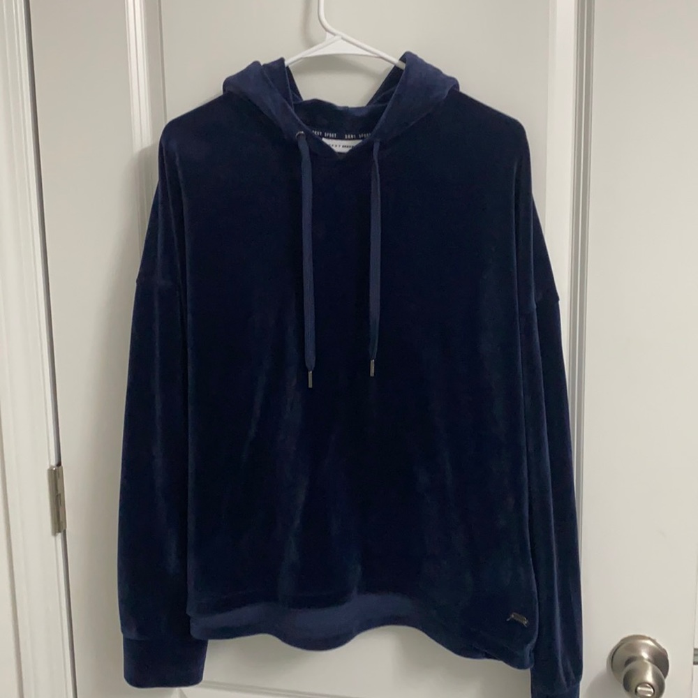 DKNY Dark Blue Hoodie Sweater Size L